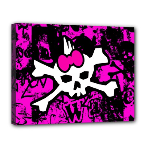 Punk Skull Princess Canvas 14  x 11  (Stretched) from ArtsNow.com