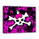 Punk Skull Princess Canvas 14  x 11  (Stretched)