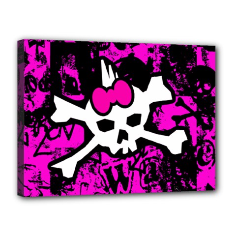 Punk Skull Princess Canvas 16  x 12  (Stretched) from ArtsNow.com