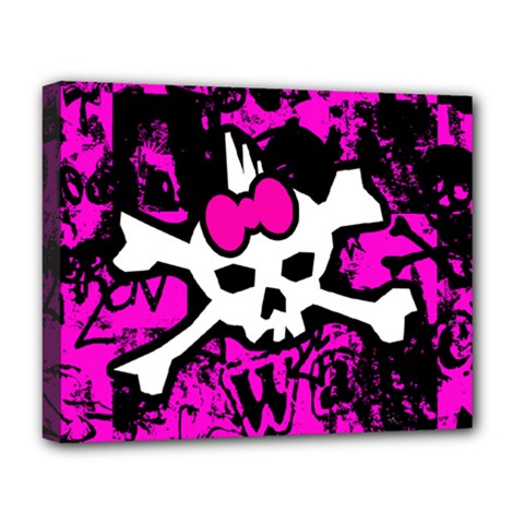 Punk Skull Princess Deluxe Canvas 20  x 16  (Stretched) from ArtsNow.com