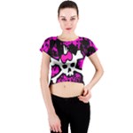 Punk Skull Princess Crew Neck Crop Top