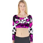 Punk Skull Princess Long Sleeve Crop Top