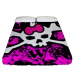 Punk Skull Princess Fitted Sheet (Queen Size)