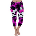 Punk Skull Princess Capri Winter Leggings 