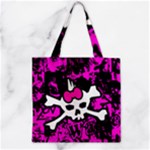 Punk Skull Princess Zipper Grocery Tote Bag