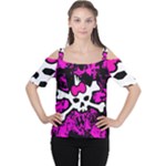 Punk Skull Princess Cutout Shoulder Tee