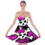 Punk Skull Princess Strapless Bra Top Dress