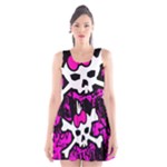 Punk Skull Princess Scoop Neck Skater Dress