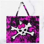 Punk Skull Princess Zipper Large Tote Bag