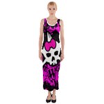 Punk Skull Princess Fitted Maxi Dress