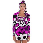 Punk Skull Princess Long Sleeve Hooded T-shirt