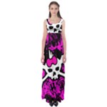 Punk Skull Princess Empire Waist Maxi Dress