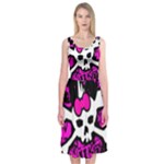 Punk Skull Princess Midi Sleeveless Dress