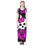 Punk Skull Princess Short Sleeve Maxi Dress