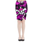 Punk Skull Princess Midi Wrap Pencil Skirt