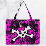 Punk Skull Princess Zipper Medium Tote Bag