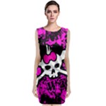 Punk Skull Princess Sleeveless Velvet Midi Dress