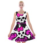 Punk Skull Princess Velvet Skater Dress