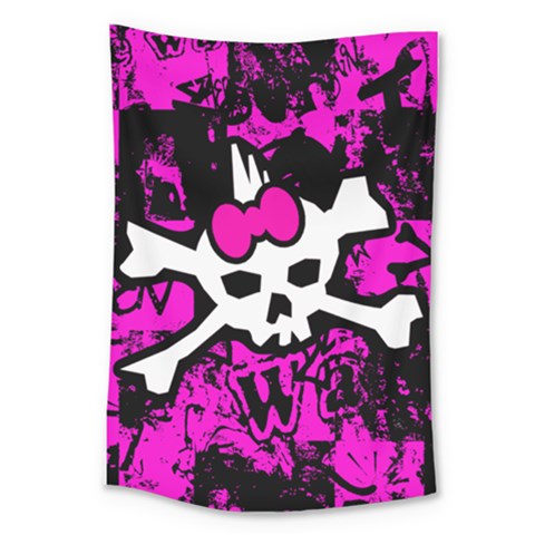 Punk Skull Princess Large Tapestry from ArtsNow.com