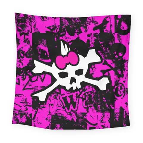 Punk Skull Princess Square Tapestry (Large) from ArtsNow.com