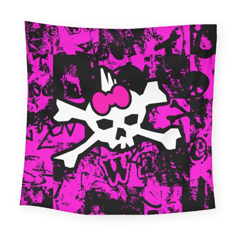 Punk Skull Princess Square Tapestry (Large) from ArtsNow.com