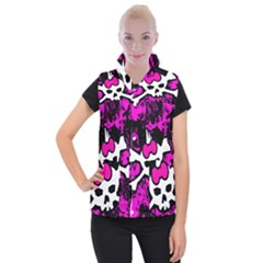 Punk Skull Princess Women s Button Up Vest from ArtsNow.com