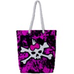 Punk Skull Princess Full Print Rope Handle Tote (Small)