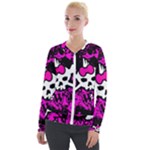 Punk Skull Princess Velour Zip Up Jacket