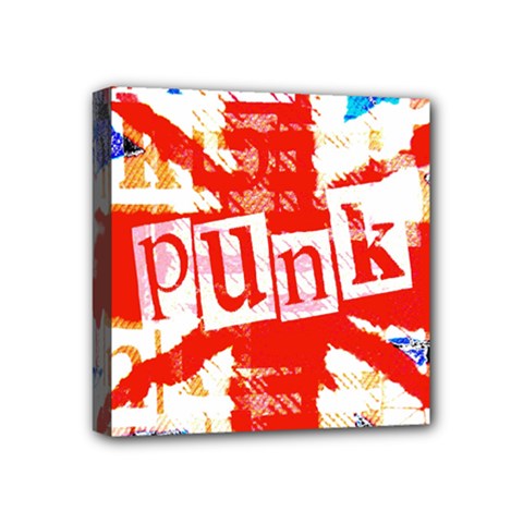 Punk Union Jack Mini Canvas 4  x 4  (Stretched) from ArtsNow.com