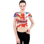 Punk Union Jack Crew Neck Crop Top