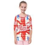 Punk Union Jack Kids  Quarter Sleeve Raglan Tee