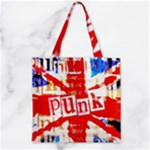 Punk Union Jack Zipper Grocery Tote Bag