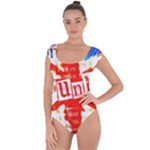 Punk Union Jack Short Sleeve Leotard 