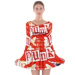 Punk Union Jack Long Sleeve Skater Dress