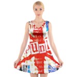 Punk Union Jack V-Neck Sleeveless Dress