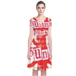 Punk Union Jack Short Sleeve Front Wrap Dress