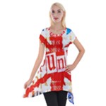 Punk Union Jack Short Sleeve Side Drop Tunic