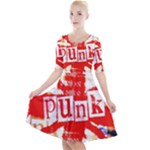 Punk Union Jack Quarter Sleeve A-Line Dress
