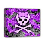 Purple Girly Skull Deluxe Canvas 14  x 11  (Stretched)