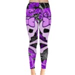 Purple Girly Skull Leggings 