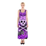 Purple Girly Skull Sleeveless Maxi Dress