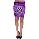 Purple Girly Skull Bodycon Skirt