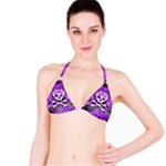 Purple Girly Skull Bikini Top