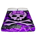 Purple Girly Skull Fitted Sheet (King Size)