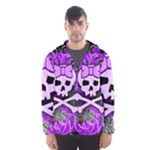 Purple Girly Skull Men s Hooded Windbreaker