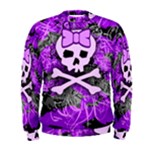 Purple Girly Skull Men s Sweatshirt