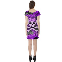 Short Sleeve Skater Dress Back Short Sleeve Skater Dress Back