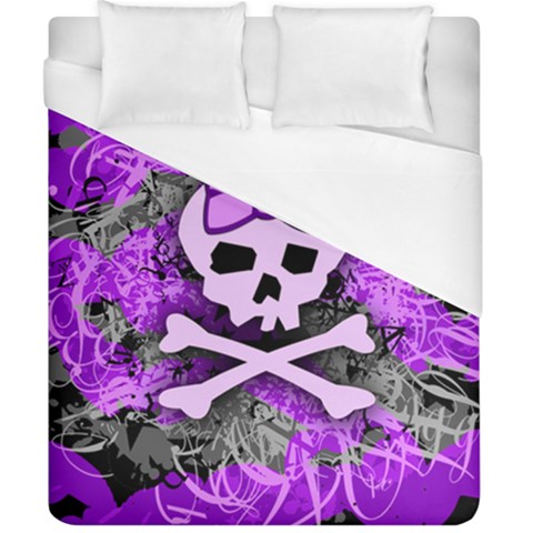 Purple Girly Skull Duvet Cover (California King Size) from ArtsNow.com