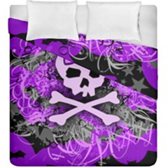 Purple Girly Skull Duvet Cover Double Side (King Size) from ArtsNow.com