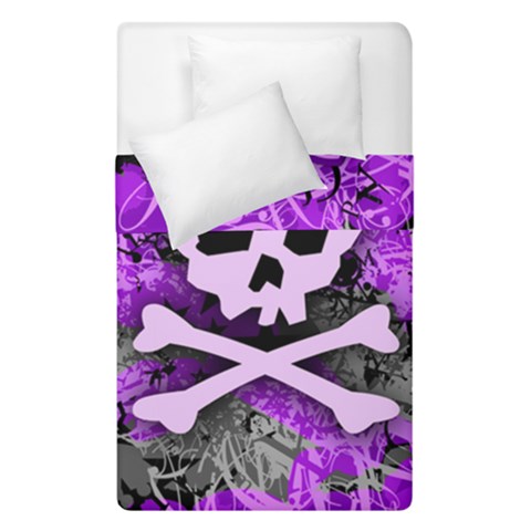 Purple Girly Skull Duvet Cover Double Side (Single Size) from ArtsNow.com